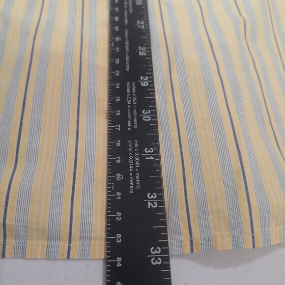 Timberland yellow blue men lg button down short sleeve - Picture 10 of 14